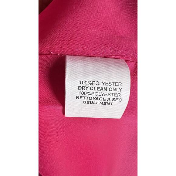 Trina Turk Size 6‎ Hot Pink Sleeveless Ruffle Open Back Crepe Formal Dress NEW - Picture 12 of 14